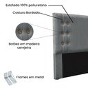 Ver imagem 4 de Cabeceira Cama Box Queen 160cm e Recamier Gênova Veludo Cinza S04 - D'Rossi