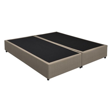 Base Box King Bipartida Black Tie Maranello Suede Bege 193x203