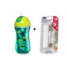Kit Copo Sport Cup 1 Un (+14m) Verde + Refil Canudo - Chicco - 1