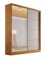 Ver imagem 1 de Guarda-roupa Veneza 1 Espelho 1,80m 100%mdf Naturale Off  - Bianchi Móveis
