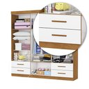 Ver imagem 6 de Guarda-Roupa Infantil com 6 Portas e 4 Gavetas 177cm Multimóveis CR35560 Madeirado/Branco