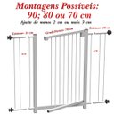 Ver imagem 4 de GRADE PORTÃO PET BEBÊ DIVISOR AMBIENTE 90 CM BRANCO