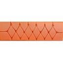 Ver imagem 2 de Poltrona Sofá Booth 1,10cm Acento e Encosto Laranja Base Preta Capitone a Mão Sku_05