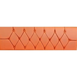 Poltrona Sofá Booth 1,10cm Acento e Encosto Laranja Base Preta Capitone a Mão Sku_05 - 2
