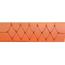 Poltrona Sofá Booth 1,10cm Acento e Encosto Laranja Base Preta Capitone a Mão Sku_05 - 2