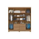 Ver imagem 4 de Guarda Roupa Casal 4 Portas e 4 Gavetas Bilbao Amêndola/off White - Demóbile