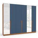 Ver imagem 4 de Guarda Roupa Roupeiro 6 Portas 4 Gavetas com Espelho Porto Freijó Azul Politorno Móveis