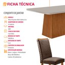Ver imagem 7 de Mesa de Jantar Aida 180cm Tampo MDF e Vidro Canto Copo com 6 Cadeiras Lira Moderna