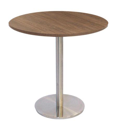 Mesa de Jantar Redonda 80 cm Tampo Evora em MDP Base Beta Bistrô