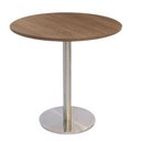 Ver imagem 1 de Mesa de Jantar Redonda 80 cm Tampo Evora em MDP Base Beta Bistrô