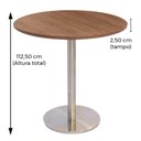 Ver imagem 6 de Mesa de Jantar Redonda 80 cm Tampo Evora em MDP Base Beta Bistrô