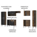 Ver imagem 4 de Cozinha Completa Emilly Armário e Balcão Preto/Rustic Madesa