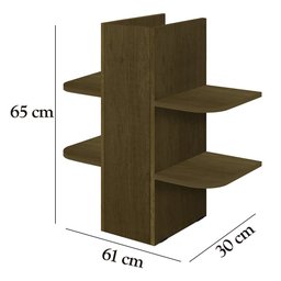 Gabinete Compacto para Banheiro com Repartições - Imbuia - 2