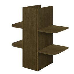 Gabinete Compacto para Banheiro com Repartições - Imbuia - 1