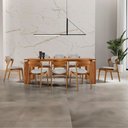 Ver imagem 1 de Sala de Jantar Mesa Nala 220cm Tampo Laminado Canto Moeda com 8 Cadeiras Solaris Soft