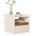 Ver imagem 3 de Mesa Cabeceira Suspensa Bariloche Off White Nature