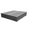 Cama Box Baú Queen Bipartido King Design Corino Cinza 158x198x41 - 2