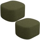Ver imagem 1 de Kit 02 Puffs Decorativo Orgânico para Living Quarto 70cm Doha W01 Linho Verde- Lyam Decor