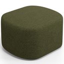 Ver mais imagens de Kit 02 Puffs Decorativo Orgânico para Living Quarto 70cm Doha W01 Linho Verde- Lyam Decor