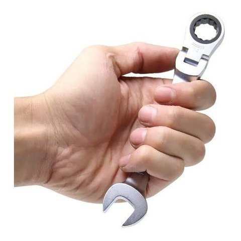 Chave Combinada Catraca Móvel Chome Vanadium 11mm Polida