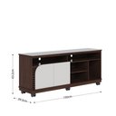 Ver imagem 3 de Rack para TV até 65 pol com 2 Portas 150x63cm Jurerê Colibri:Nogueira/Off White