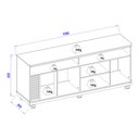 Ver mais imagens de Rack para TV até 65 pol com 2 Portas 150x63cm Jurerê Colibri:Nogueira/Off White