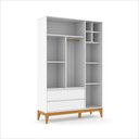 Ver imagem 4 de Roupeiro 3 Pts Nature Clean Sm 100% Mdf Laqueado Branco Soft/eco Wood Slow Motion 71290 Matic