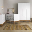 Ver imagem 1 de Roupeiro 3 Pts Nature Clean Sm 100% Mdf Laqueado Branco Soft/eco Wood Slow Motion 71290 Matic
