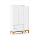 Ver imagem 3 de Roupeiro 3 Pts Nature Clean Sm 100% Mdf Laqueado Branco Soft/eco Wood Slow Motion 71290 Matic