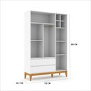 Ver imagem 5 de Roupeiro 3 Pts Nature Clean Sm 100% Mdf Laqueado Branco Soft/eco Wood Slow Motion 71290 Matic
