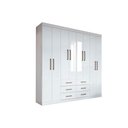 Ver imagem 1 de Guarda Roupa Casal 8 Portas e 6 Gavetas C/ Espelho Liverpool Branco - Santos Andirá
