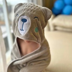Toalha Bebê 0,70x1,00 Power Sec Urso Cinza - 2