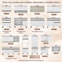 Ver imagem 7 de Kit 2 Balcões de Cozinha para Pia Área Gourmet 270cm com Rodapé Multimóveis MP3427 Branco