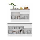 Ver imagem 5 de Kit 2 Balcões de Cozinha para Pia Área Gourmet 270cm com Rodapé Multimóveis MP3427 Branco