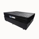 Ver imagem 2 de Cama Base Box com Baú Casal Preto + Colchão de Molas Ensacadas Arezzo Black - Portobel