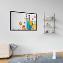 Ver imagem 2 de Quadro Decorativo Menino Castelo Abstrato - 50x70cm:moldura Preta