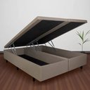 Ver imagem 2 de Base para Cama Box Queen Martin Premium com Baú Suede Bege