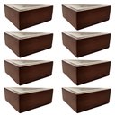 Ver imagem 1 de Kit 8 Pés de Madeira em L para Sofá 12cm - Mozzelar