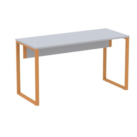 Mesa Escritório P25 Tub Pandin 170 Cm (larg) X 70 Cm (prof) Tampo Mdp Cinza Pé Aço Tubular