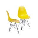 Ver imagem 1 de Conjunto 2 Cadeiras Eames DKR Base Cromada Yescasa