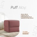 Ver imagem 6 de Puff Decorativo Aloy Bouclé Premium Assento Extra para Sala Quarto Design Moderno Rose