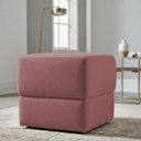 Ver imagem 1 de Puff Decorativo Aloy Bouclé Premium Assento Extra para Sala Quarto Design Moderno Rose