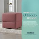 Ver imagem 5 de Puff Decorativo Aloy Bouclé Premium Assento Extra para Sala Quarto Design Moderno Rose