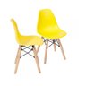 Kit 2 Cadeiras Eames Dkr Base Madeira  - 1