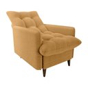 Ver imagem 3 de Poltrona de Amamentação com Puff Montreal Boucle Mostarda Matrix