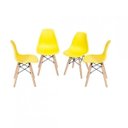 Ver imagem 1 de Kit 4 Cadeiras Eames Dkr Base Madeira