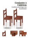 Ver imagem 4 de Kit 2 Cadeiras Jantar Estrutura Madeira Design Rustico
