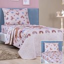 Ver imagem 1 de Enxoval Kit Colcha + Jogo de Cama Lençol Bouti Solteiro Infantil Kids 4 Peças 100% Poliéster -