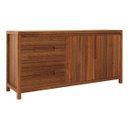 Ver imagem 1 de Balcão Buffet Nature com 2 Portas e 4 Gavetas Rústico Escuro Madeira Pinus