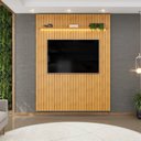 Ver imagem 1 de Painel Ripado para TV até 65 Polegadas com LED MDF 183CMX240CM Trento